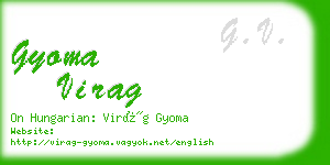 gyoma virag business card